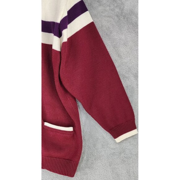 Outlander Sweater Womens Large Multicolor Button Front Knit Cardigan 90s Vintage - Picture 9 of 11